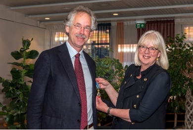 Jan van Ruitenbeek with his proud wife