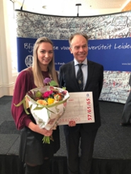 Law student Louise Verboeket won the first Leiden University Thesis Prize and the faculty Jongbloed Thesis Prize