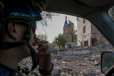 Ukrainian artillerymen on the front line, Donetsk oblast, 9 August 2023