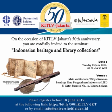 International seminar: “Indonesian Heritage and Library Collections”