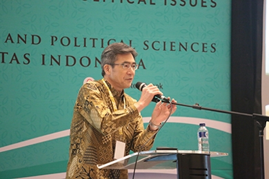 Giving a talk at an International conference in University of Indonesia, October 2017