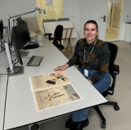 Anna van Ark at her internship at the Rijksmuseum as part of the MA Japanese Studies at Leiden University