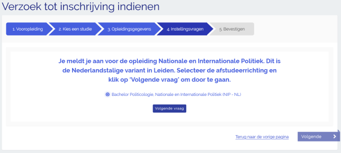 Studielink: bevestig NIP