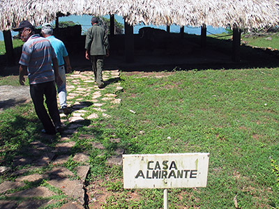 Reconstructed house of Columbus in La Isabela, the first European town in the New World. In his diary Columbus reports that Amerindians came here day and night with the sole intent of trading.