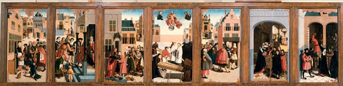 De zeven werken van barmhartigheid - Meester van Alkmaar in het Rijksmuseum te Amsterdam