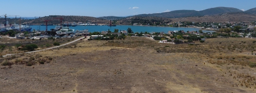 Aerial view of the East Sector of the research area, Ambelakia Bay, Salamis (photo G. K.)