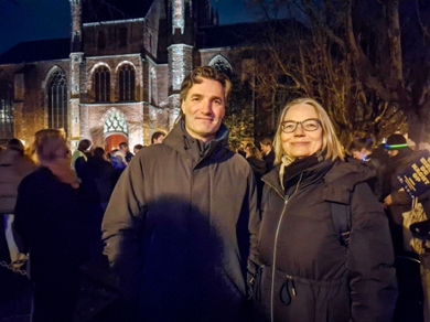 Vicevoorzitter Timo Kos en rector Hester Bijl waren beiden aanwezig.