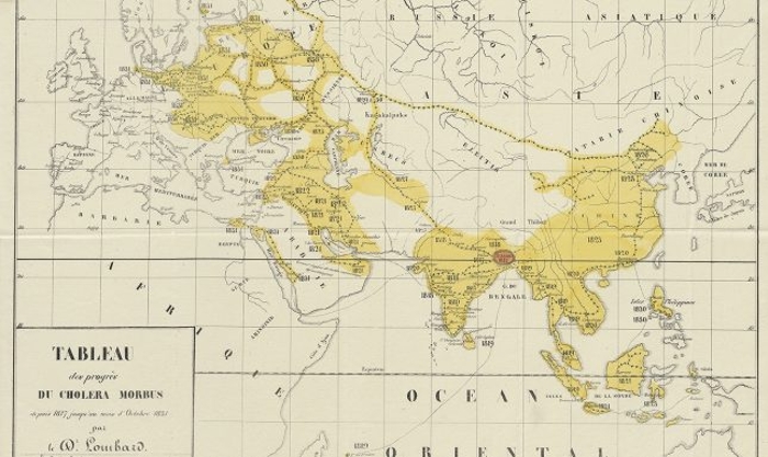 Cholera-epidemieën 19e eeuw kaarten UB