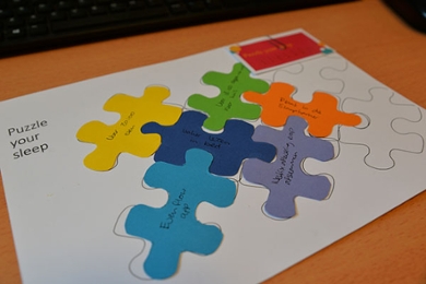 Puzzel tijdens workshop