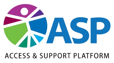 Logo van het Access & Support Platform ontworpen door Reijers Communicatie Leiden.