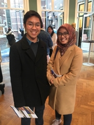 Brother and sister Ervano and Astari from Indonesia combined the Master's Day with a visit to their parents in The Hague.