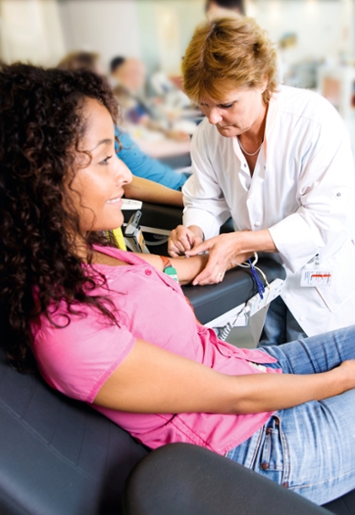 Blood donor at Sanquin