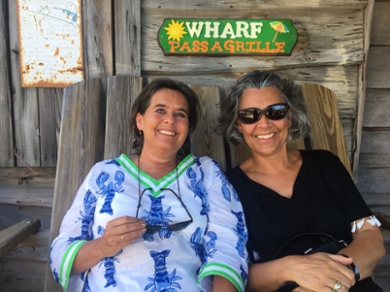 Tamara (left) and Corinne, on their first trip together after almost forty years as friends.
