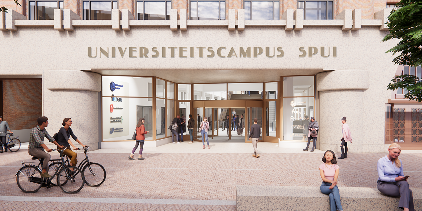 Universiteitscampus Spui telt af naar de opening