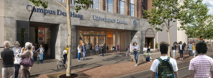 Impressie van de nieuwe Universiteitscampus Spui in Den Haag