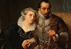 Magdalena Moons smeekt haar verloofde Francisco Valdez de bestorming van Leiden nog een nacht uit te stellen, 1574: scène uit de Tachtigjarige Oorlog, Simon Opzoomer, 1840 - 1850