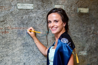 Alumna Lindsey Boosten in the Zweetkamertje (Sweat Room)