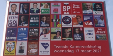 Billboard for elections Dutch parliament, 2021