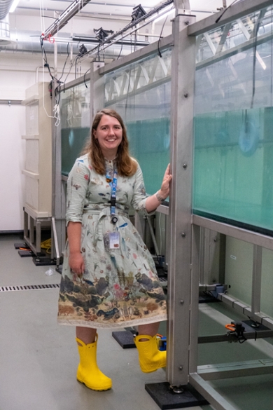 Chloe Kenney at the MIGADROME facility of Leiden University