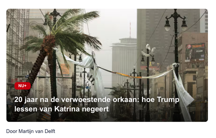 nu.nl artikel orkaan Katrina