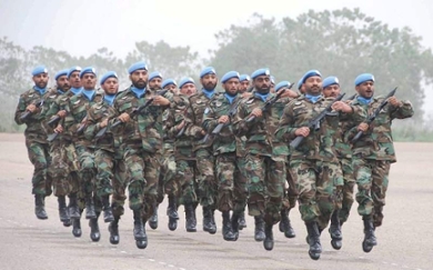 UN Peacekeepers in training