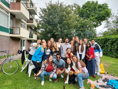 Anouk van Oss, '4th of July'  bbq in Leiden met internationale studenten