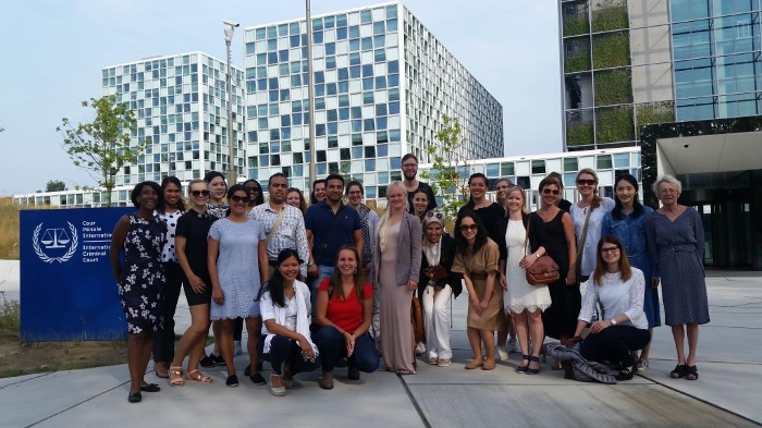 Participants of the Frontiers of Children's Rights Summer School visit the ICC